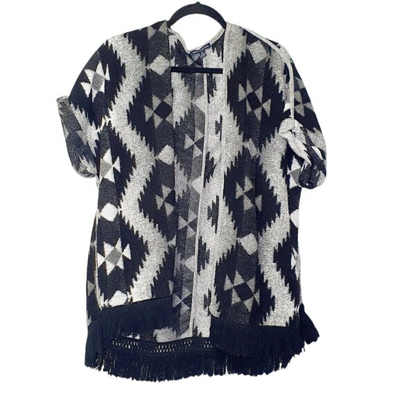 American Eagle AEO Wool Blend Southwestern Aztec Western Open Front Sweater XS/S - Picture 1 of 7